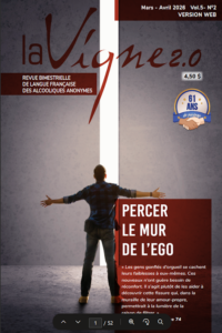 La Vigne, mars-avril 2026. Titre: Percer le mur de l'égo.