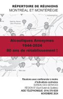 Listes de réunions de Montréal et montérégie, version novembre 2024.